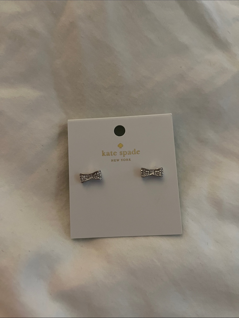 kate spade silver bow stud earrings